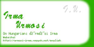 irma urmosi business card